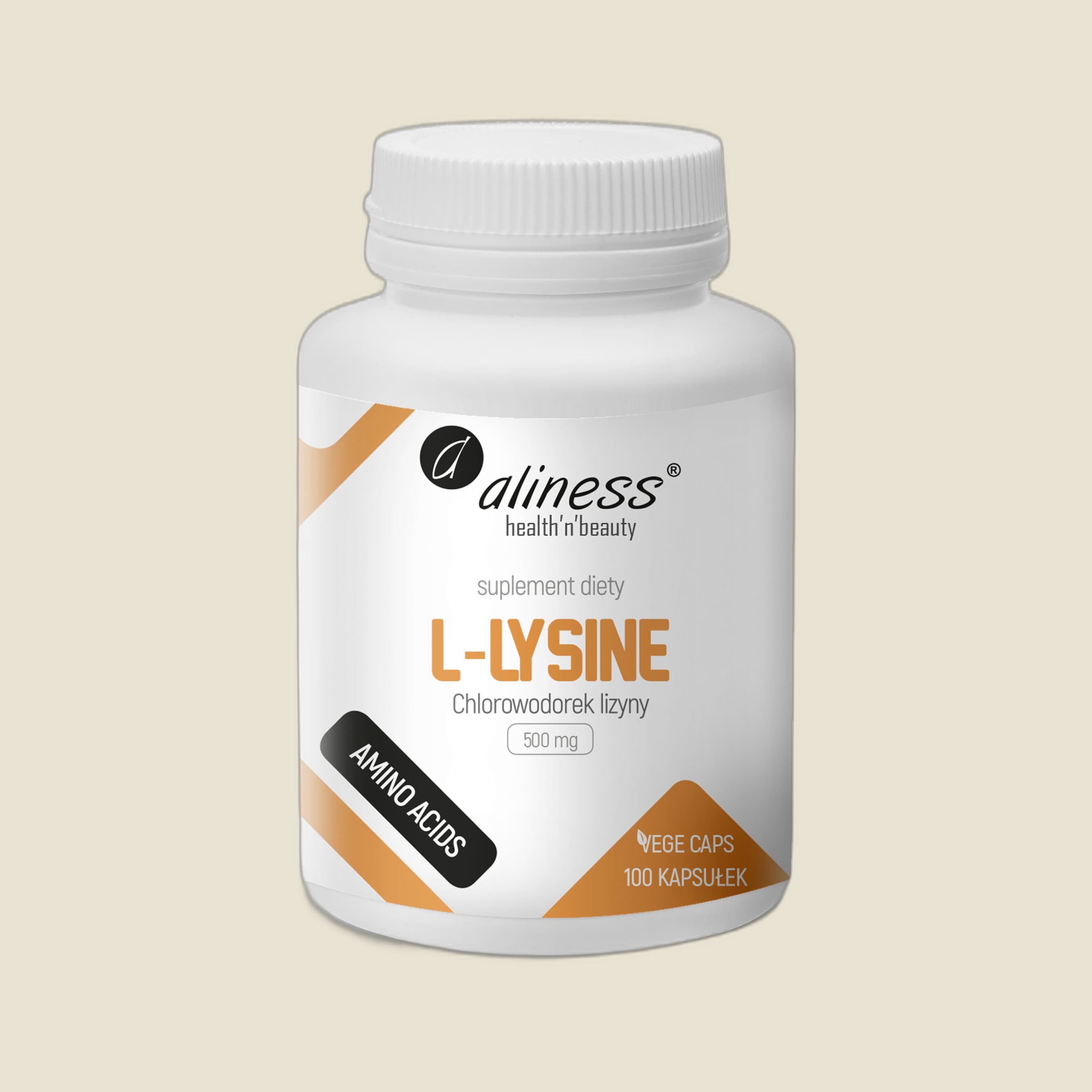L-Lysine (chlorowodorek) 500 mg x 100 Vege caps.