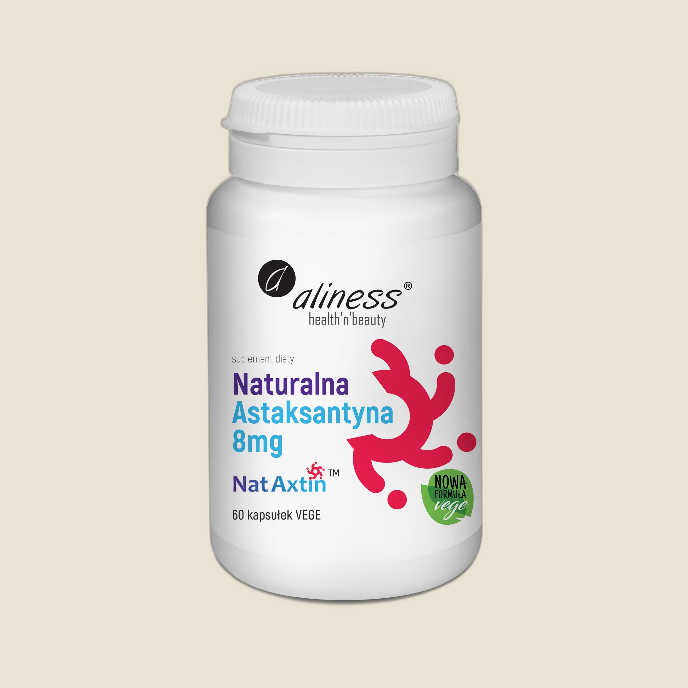 Naturalna Astaksantyna Nat Axtin 8mg x 60 caps