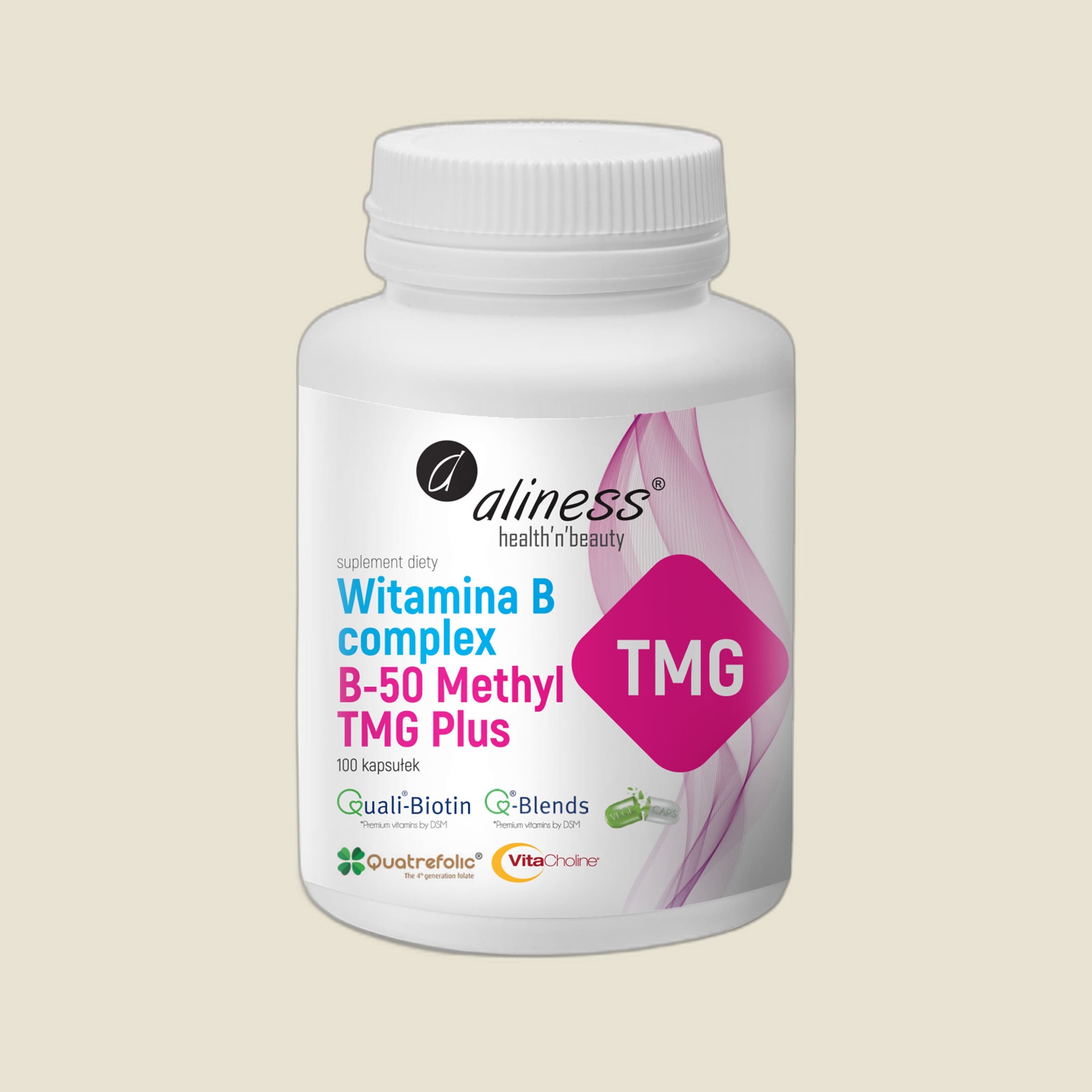 Witamina B complex B-50 METHYL TMG PLUSx 100 VEGE kaps.