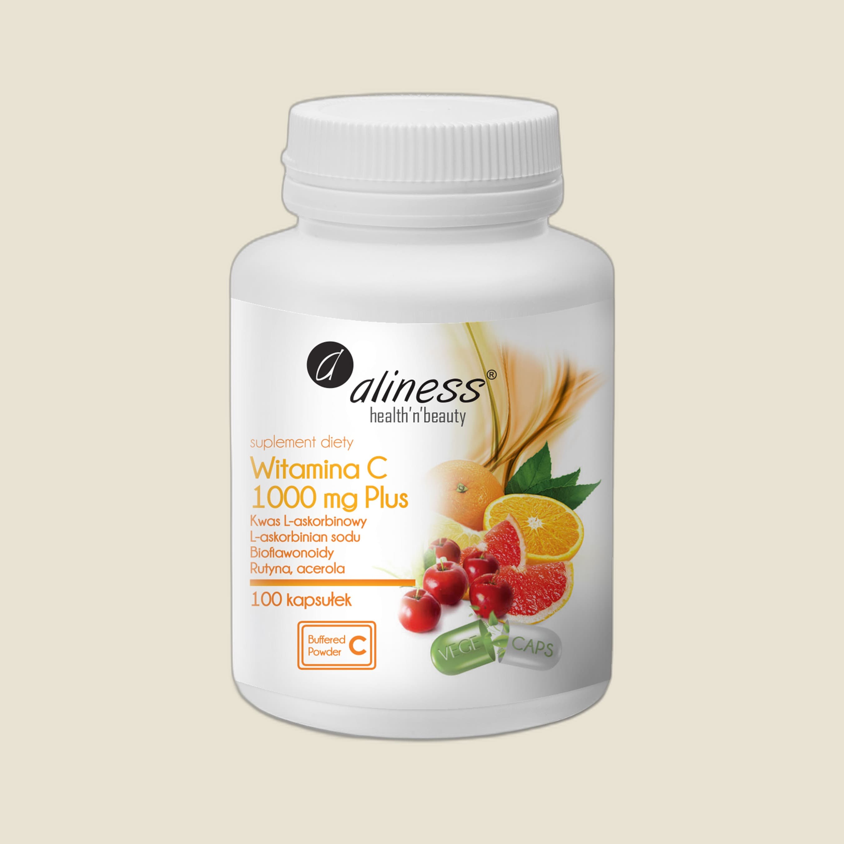 Witamina C 1000 mg PLUS bioflaw, rutyna, acer. x 100 VEGE kaps.