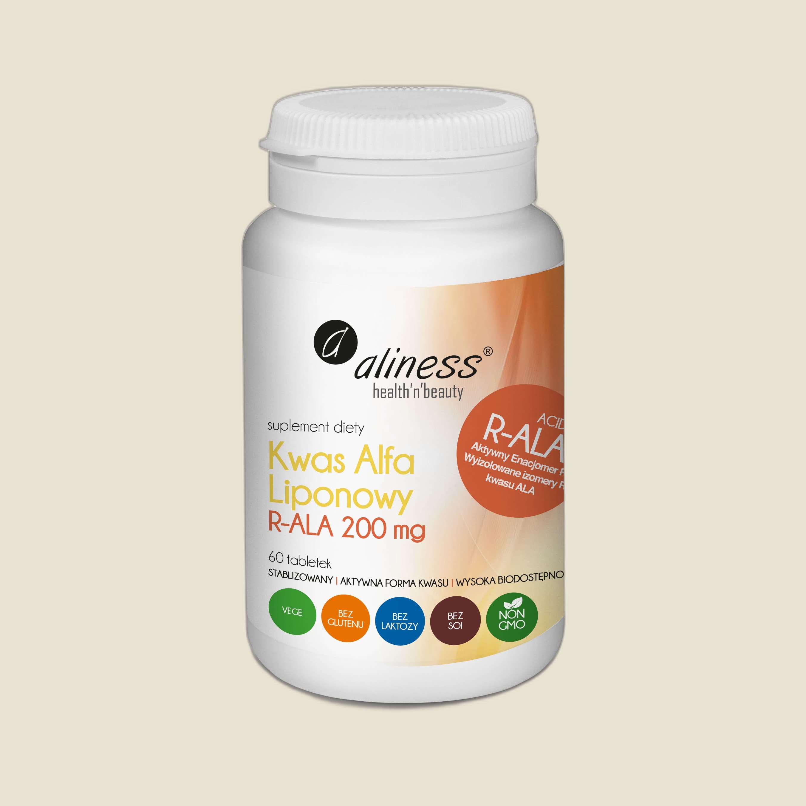 Kwas Alfa Liponowy R-ALA 200 mg x 60 tabletek vege