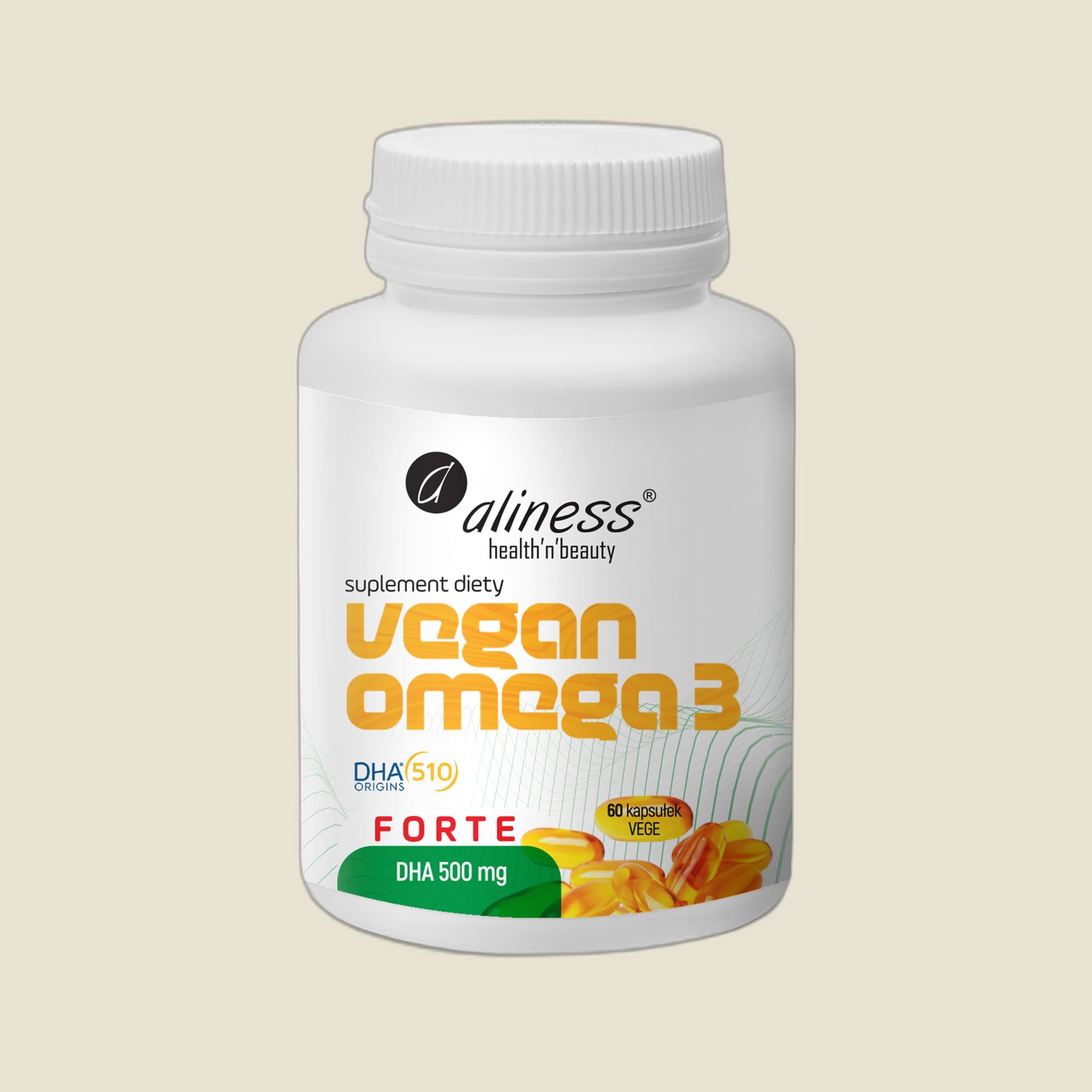 Vegan Omega 3 FORTE DHA 500 mg x 60 vege caps